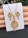 Teardrop Ruby Pendant Set