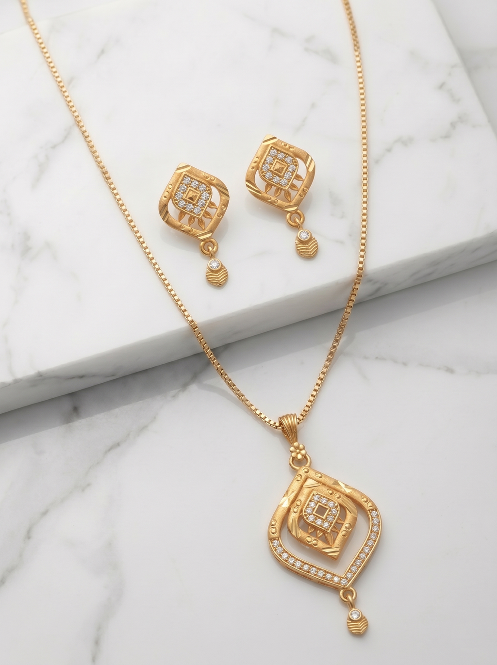 Square Drop AD Pendant Set