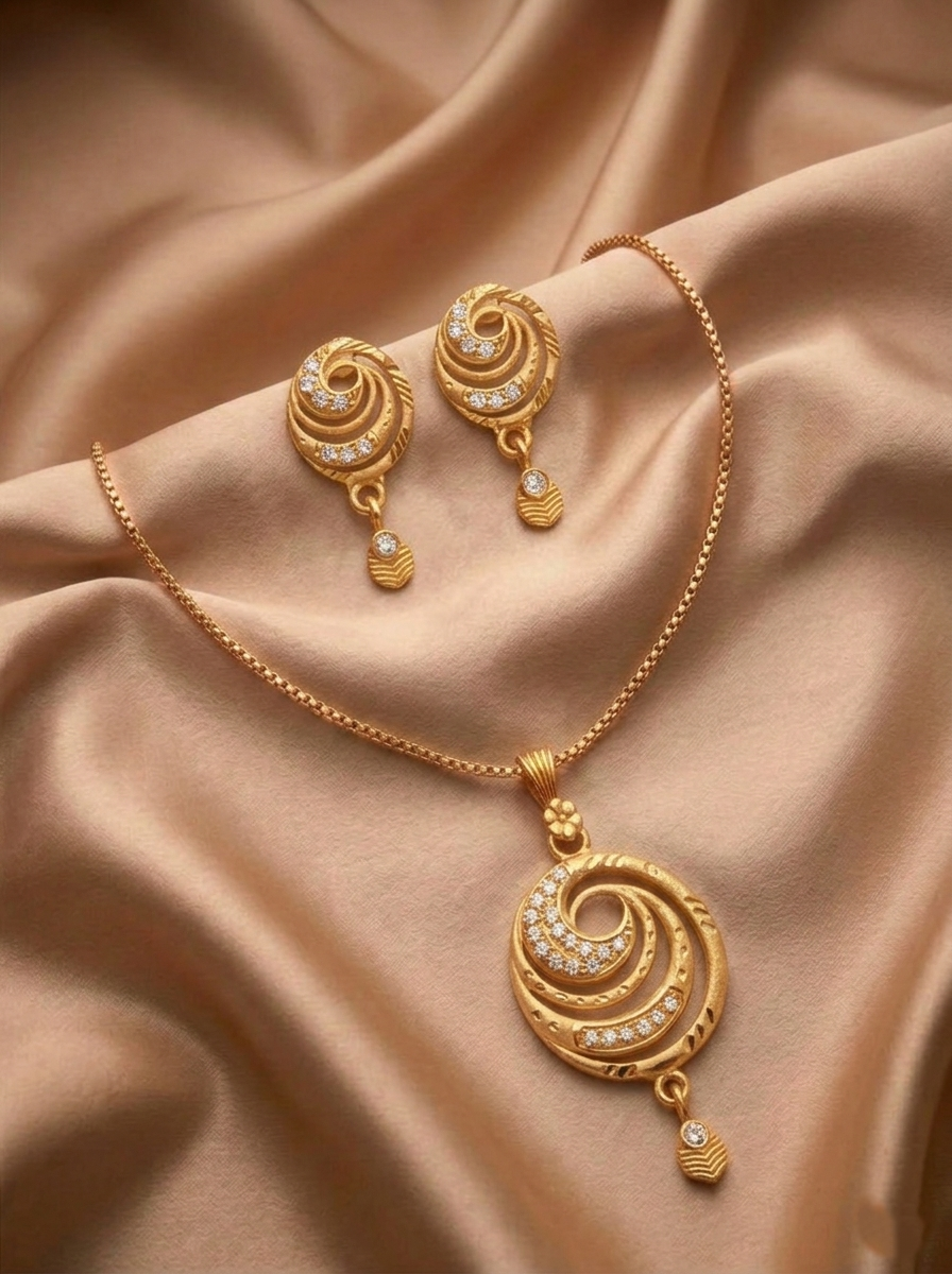 Spiral Round AD Pendant Set