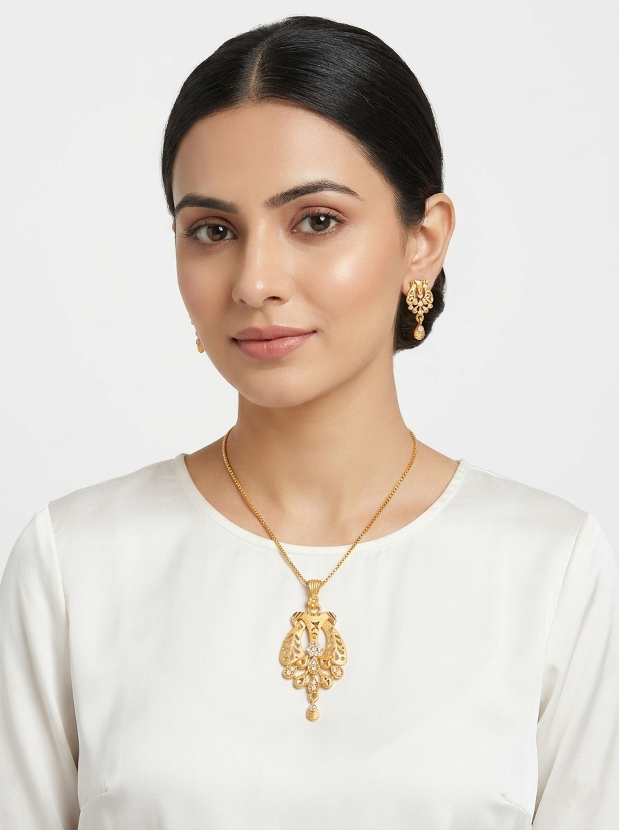 Floral Bell AD Pendant Set