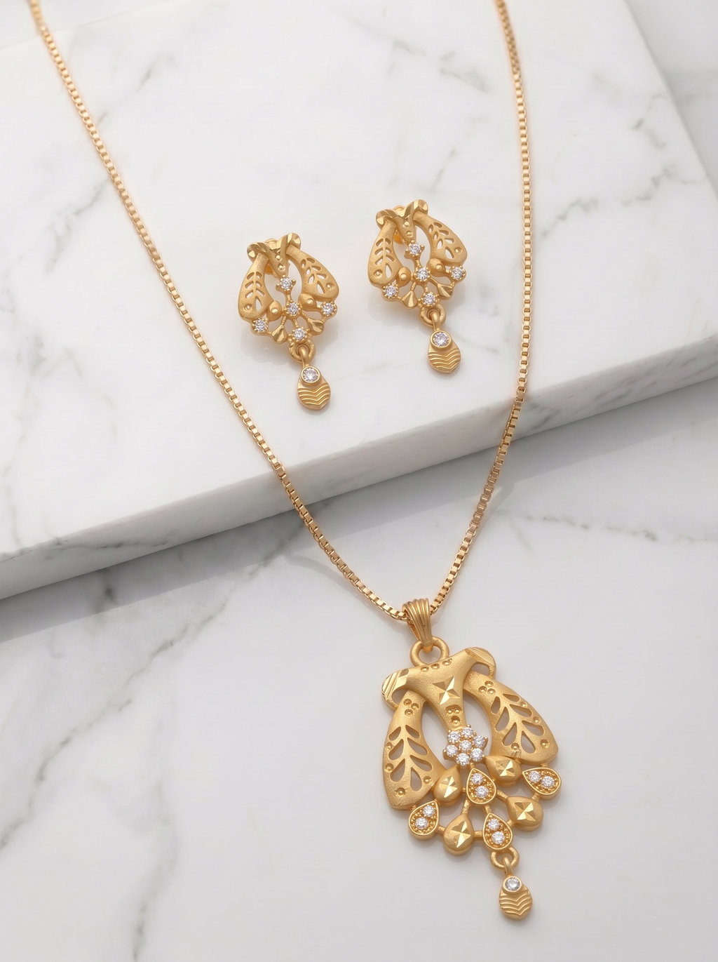 Floral Bell AD Pendant Set