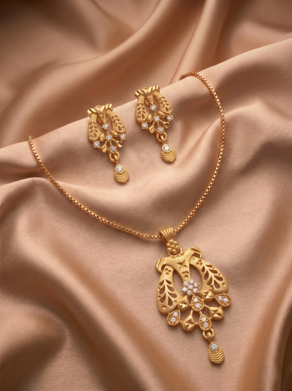 Floral Bell AD Pendant Set