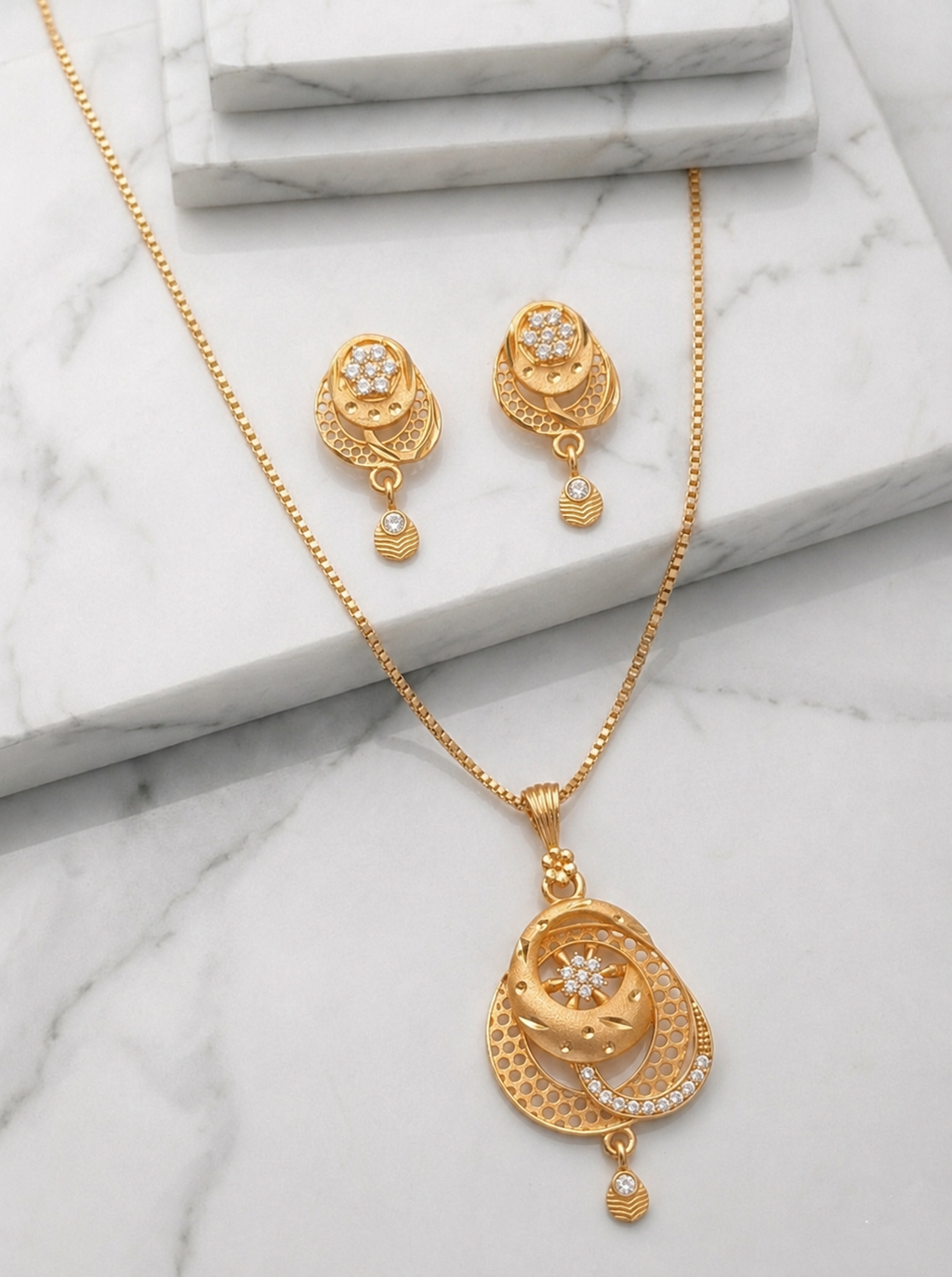 Oval Mesh AD Pendant Set