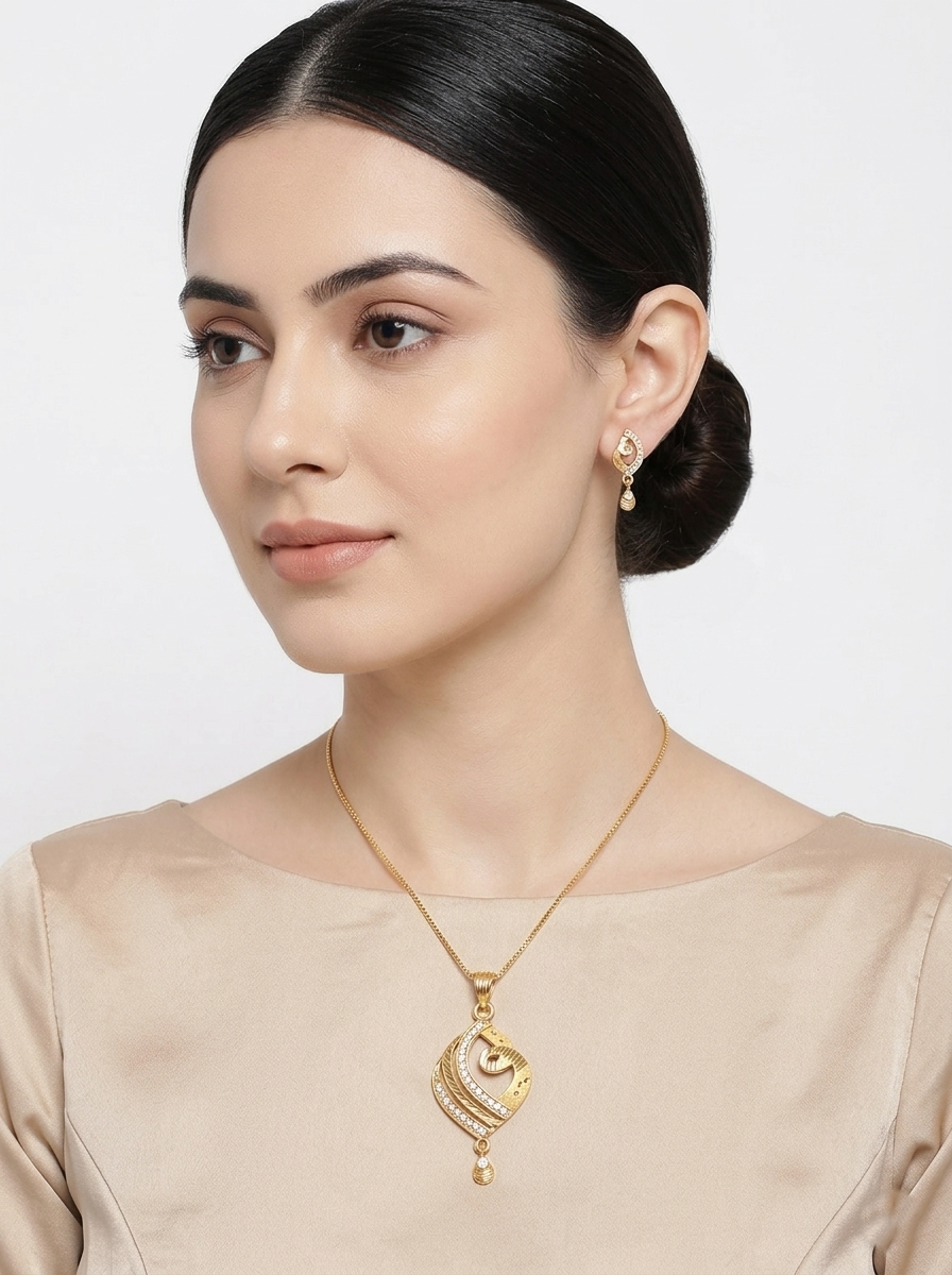 Swirl Leaf AD Pendant Set