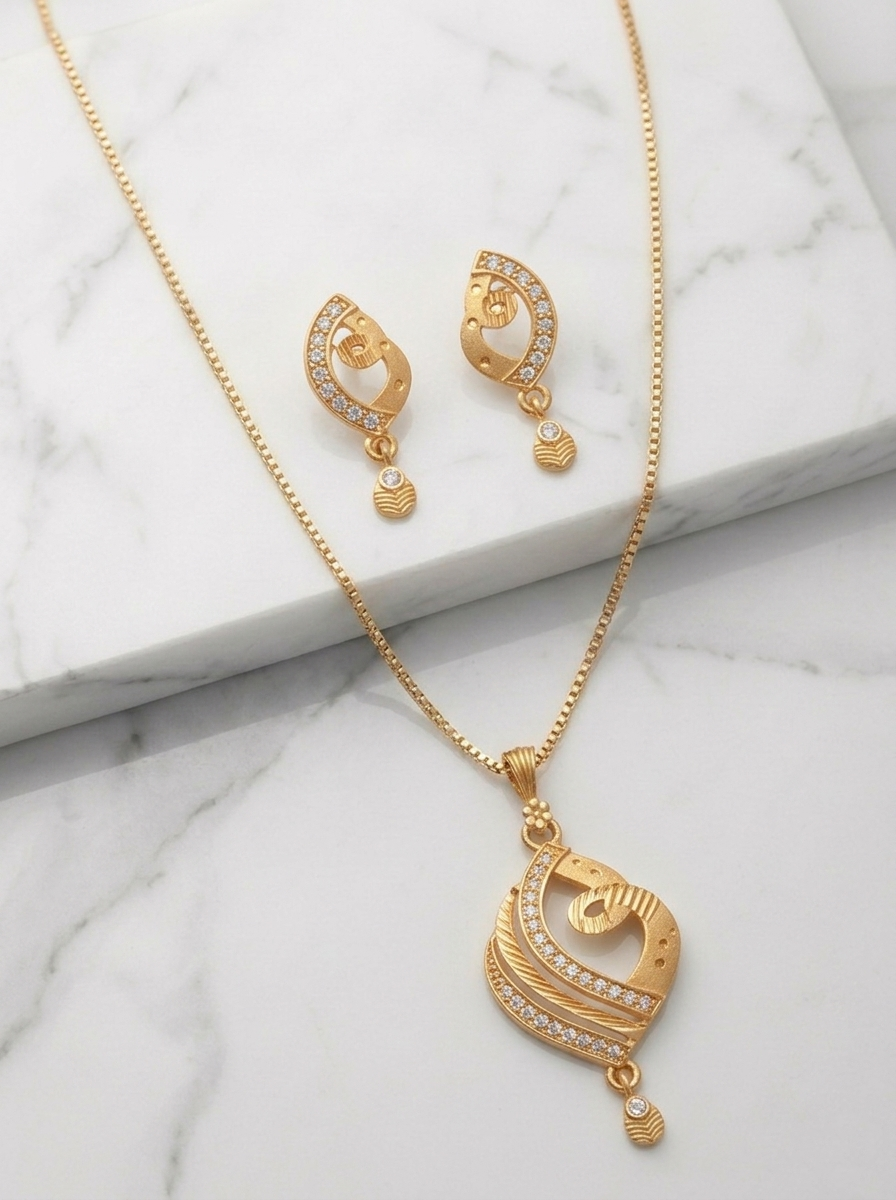 Swirl Leaf AD Pendant Set