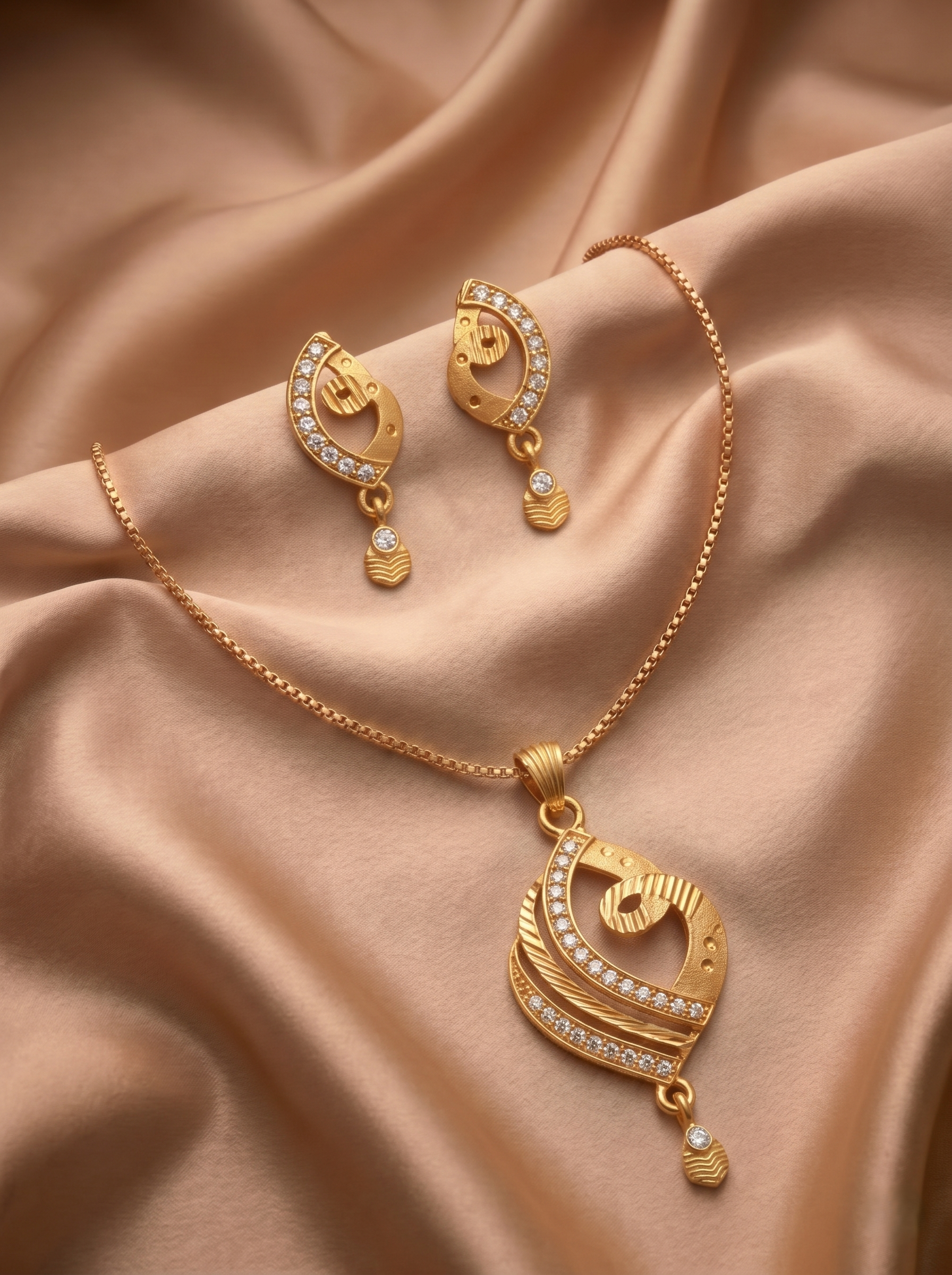 Swirl Leaf AD Pendant Set